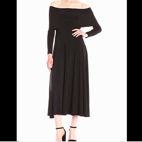 norma kamali off the shoulder dress